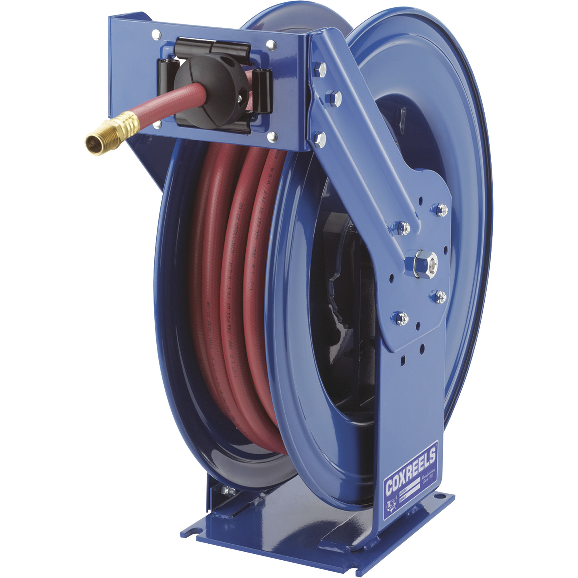 Coxreels Manual Rewind Hose Reel, Holds 3/8in. x 100ft. Hose, Max. 300 PSI, Model# TSHL-N-3100